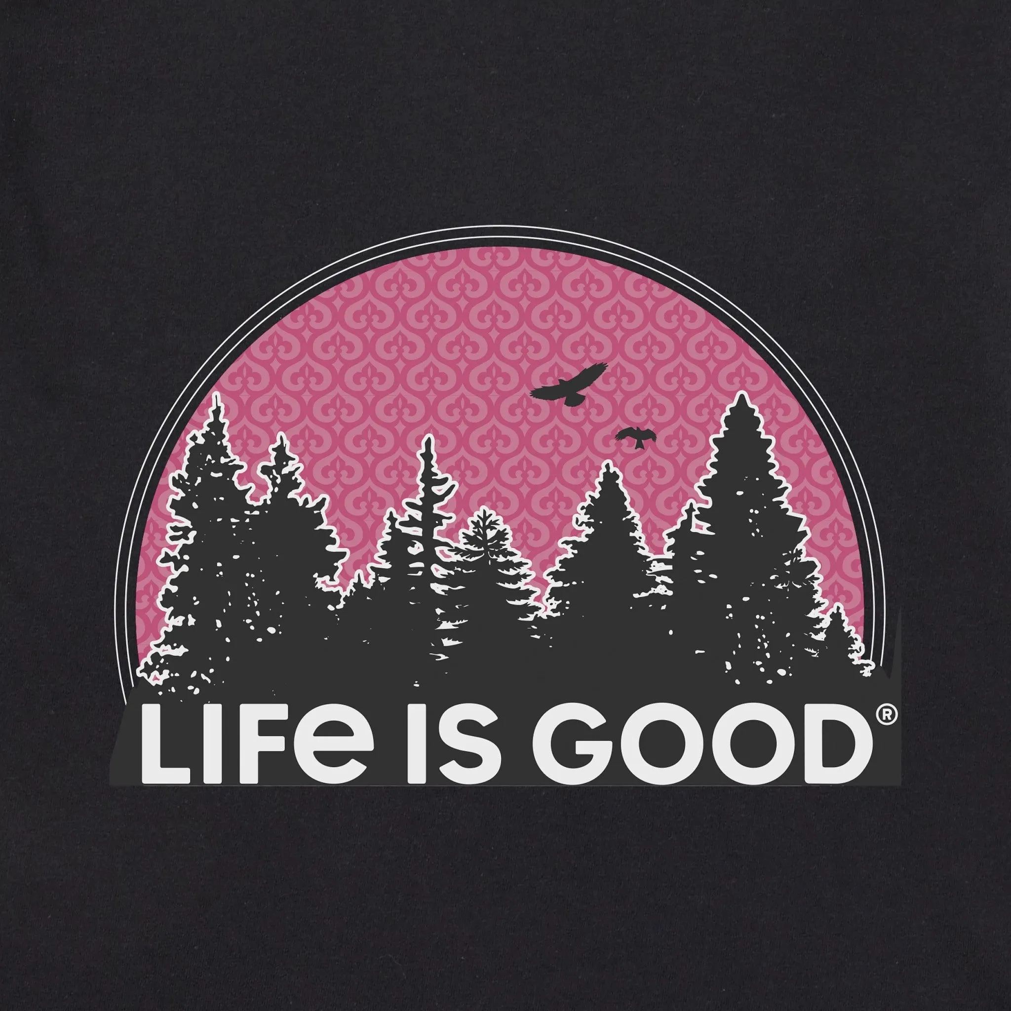 Women's Funky Outdoor Pattern Short Sleeve Crusher Tee Life is Good
