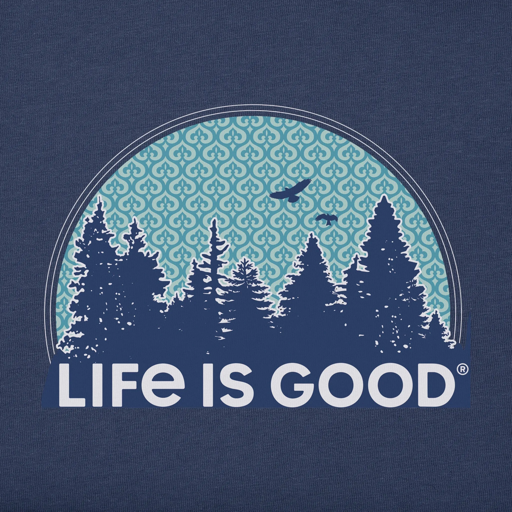 Women's Funky Outdoor Pattern Short Sleeve Crusher Tee Life is Good