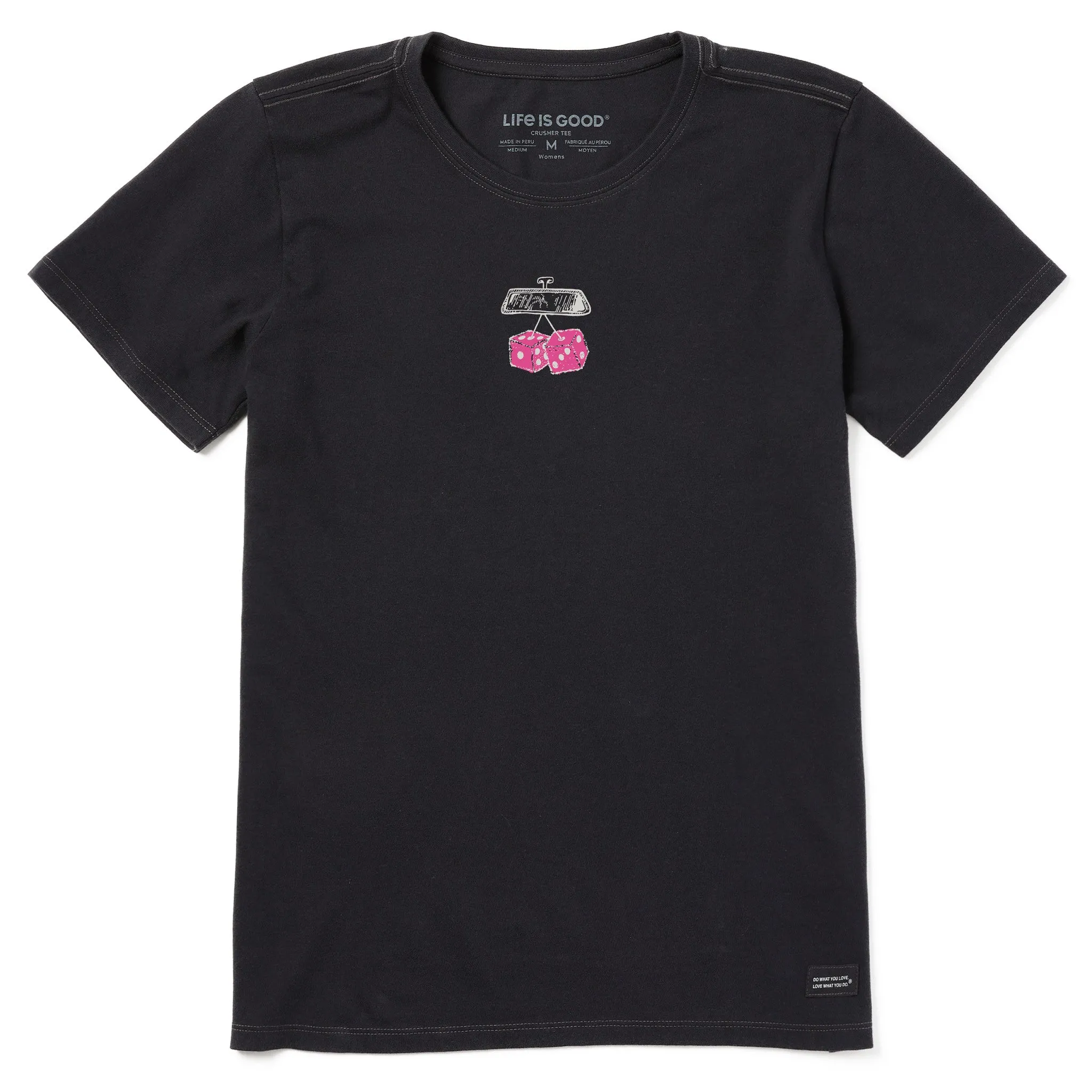 Women's Fuzzy Dice Mini Short Sleeve Crusher Tee Life is Good