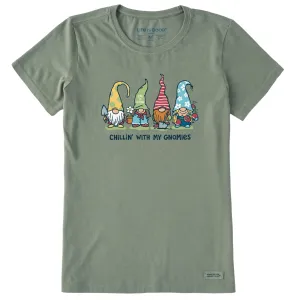 Women's Garden Gnomies Chillin' Short Sleeve Tee Life is Good