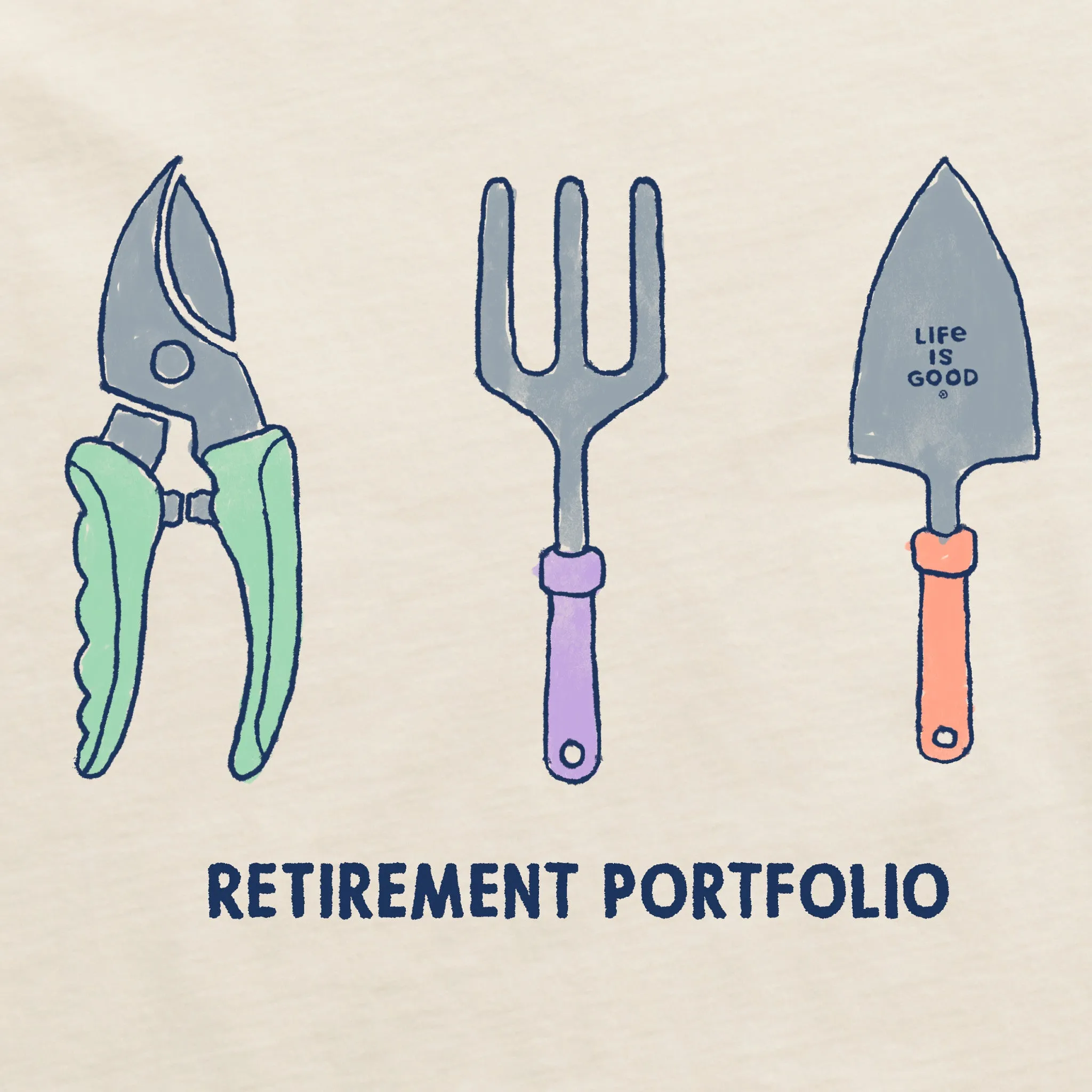 Women's Gardening Retirement Portfolio Short Sleeve Crusher Tee Life is Good