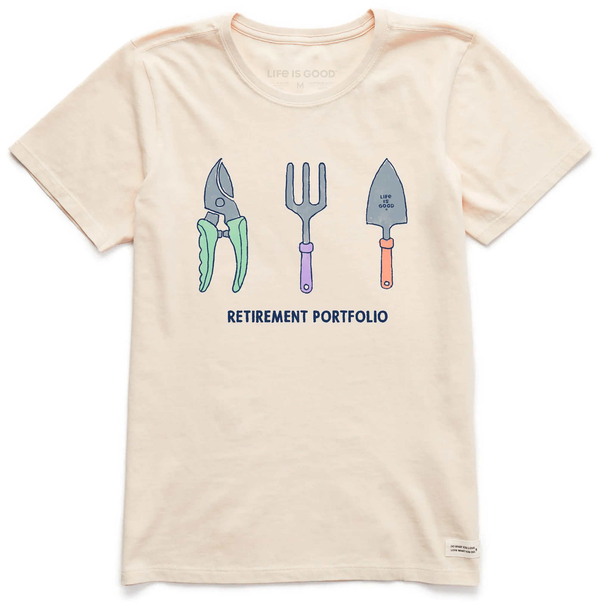Women's Gardening Retirement Portfolio Short Sleeve Crusher Tee Life is Good