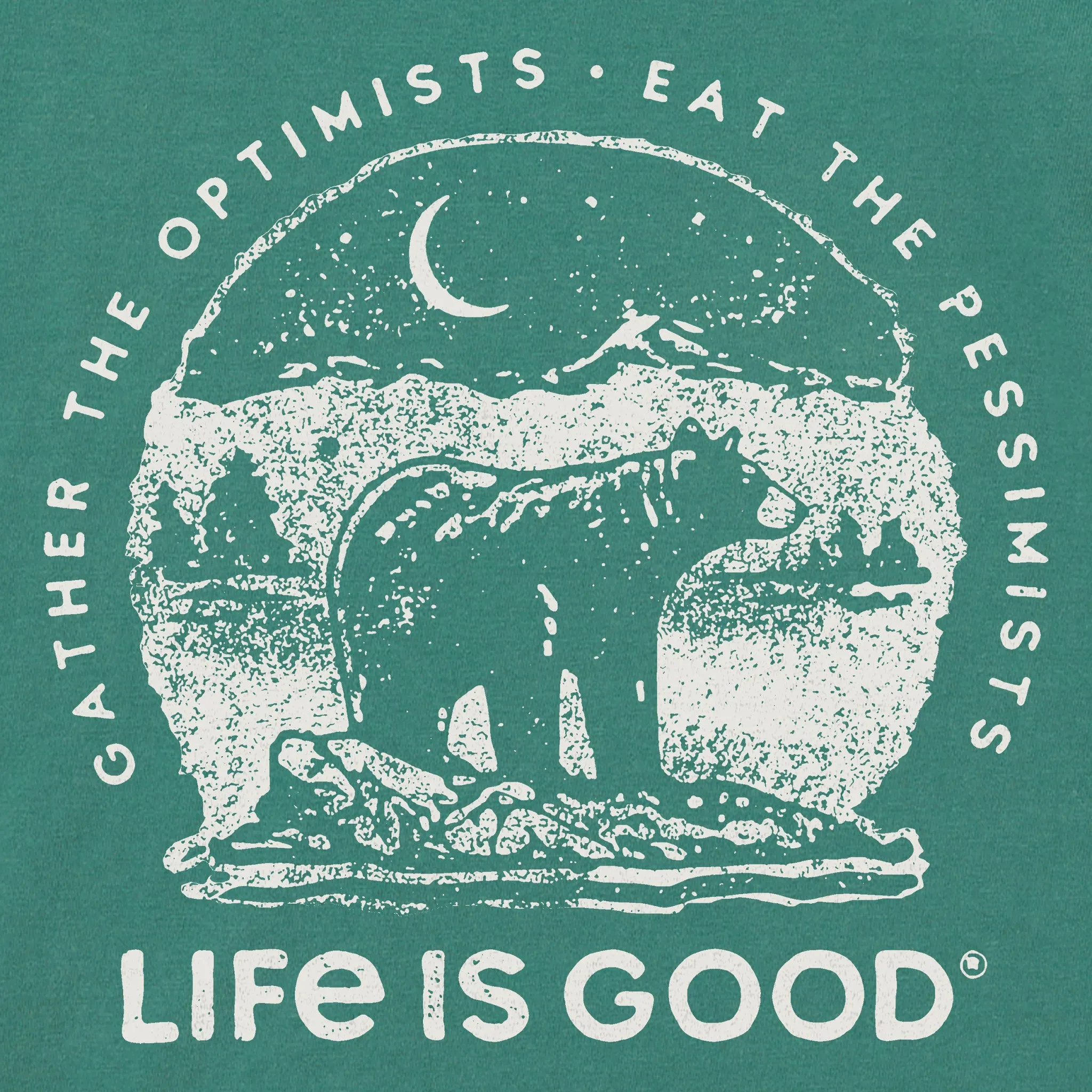 Women's Gather the Optimists Bear Short Sleeve Crusher Tee Life is Good