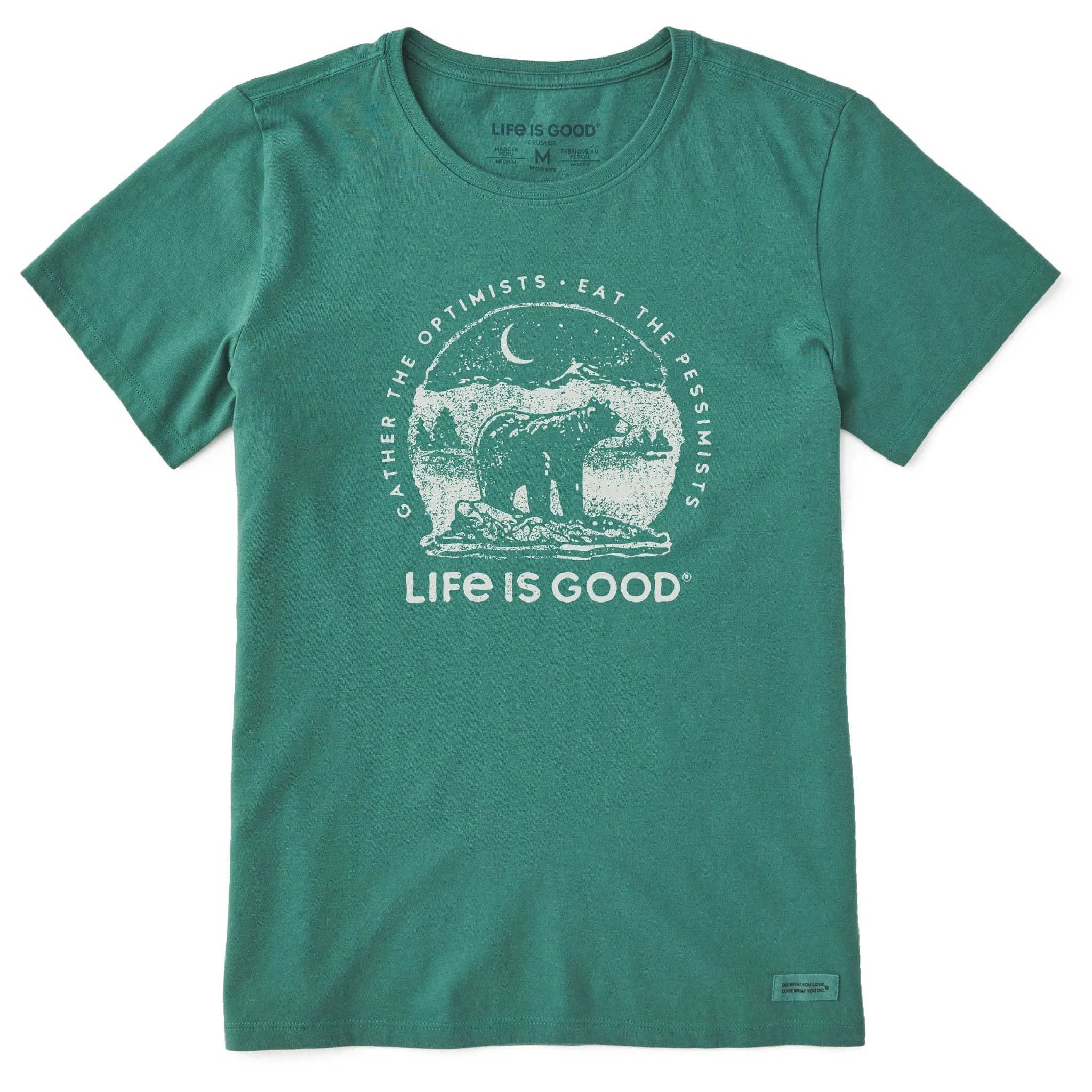 Women's Gather the Optimists Bear Short Sleeve Crusher Tee Life is Good