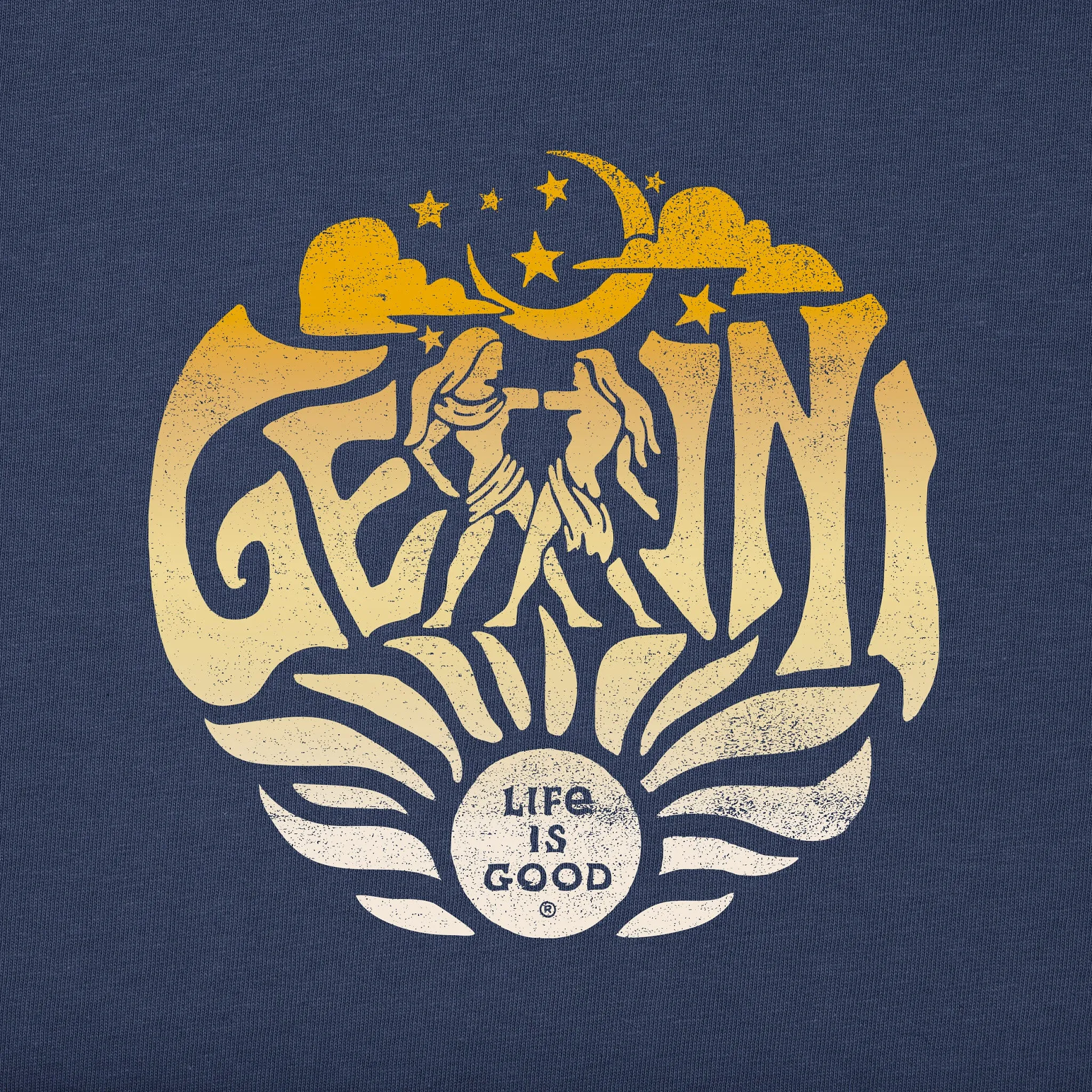 Women's Gemini  Zodiac Vibes Short Sleeve Crusher Tee Life is Good