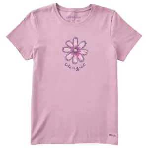 Women's Gerber Daisy Short Sleeve Crusher Tee Life is Good