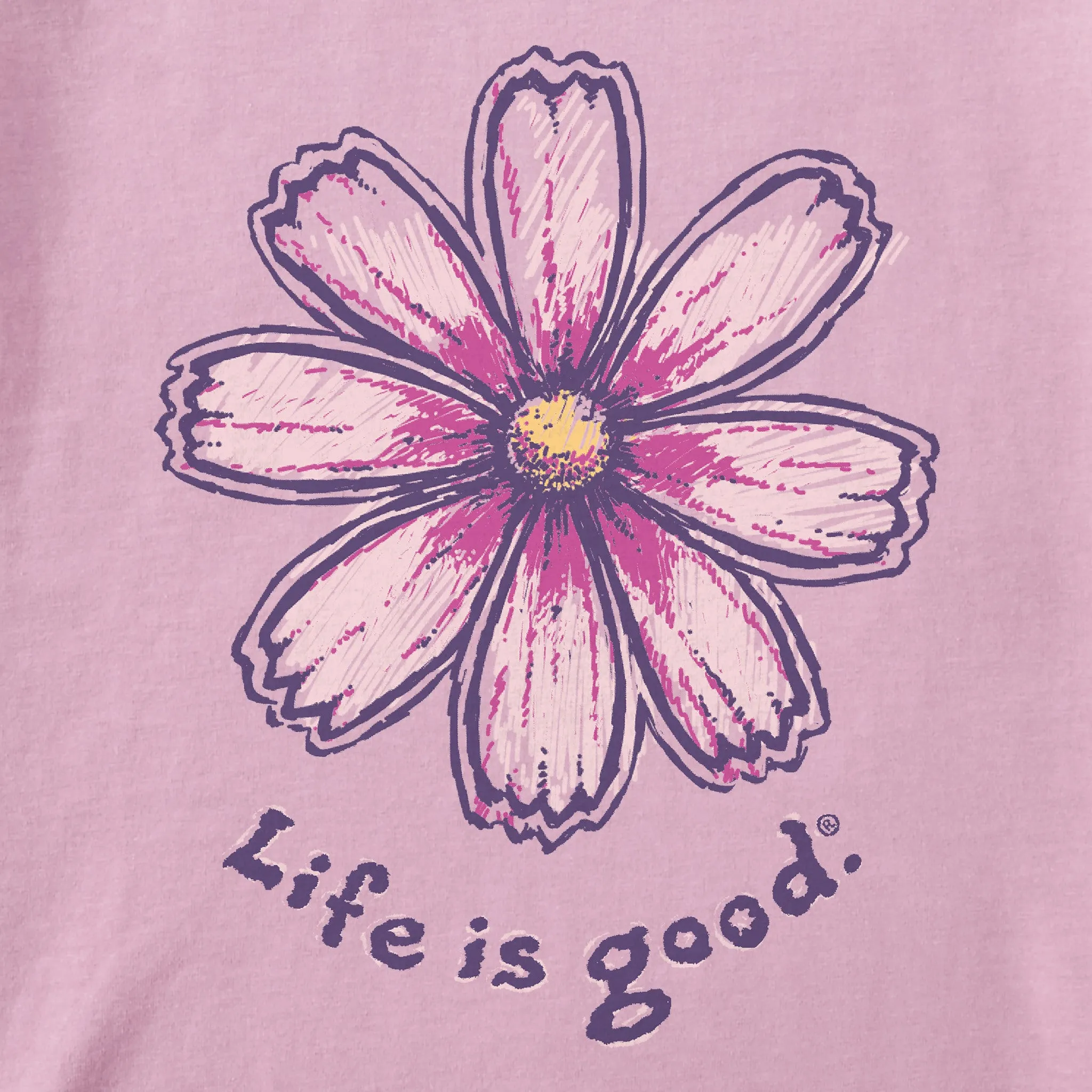 Women's Gerber Daisy Short Sleeve Crusher Tee Life is Good