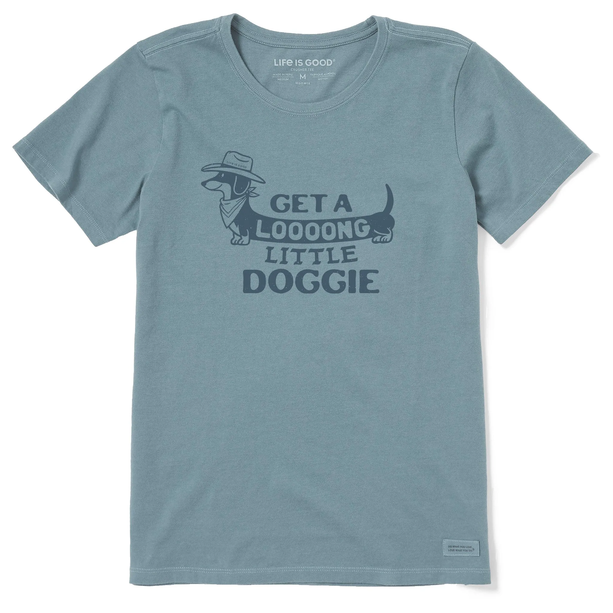 Women's Get a Loooong Little Doggie Short Sleeve Crusher Tee Life is Good