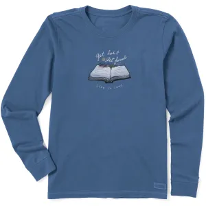 Women's Get Lost Get Found Book Long Sleeve Crusher Tee Life is Good
