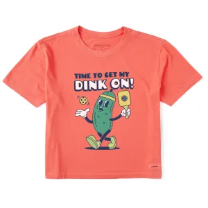 Women's Get my Dink On Short Sleeve Crusher Boxy Tee Life is Good