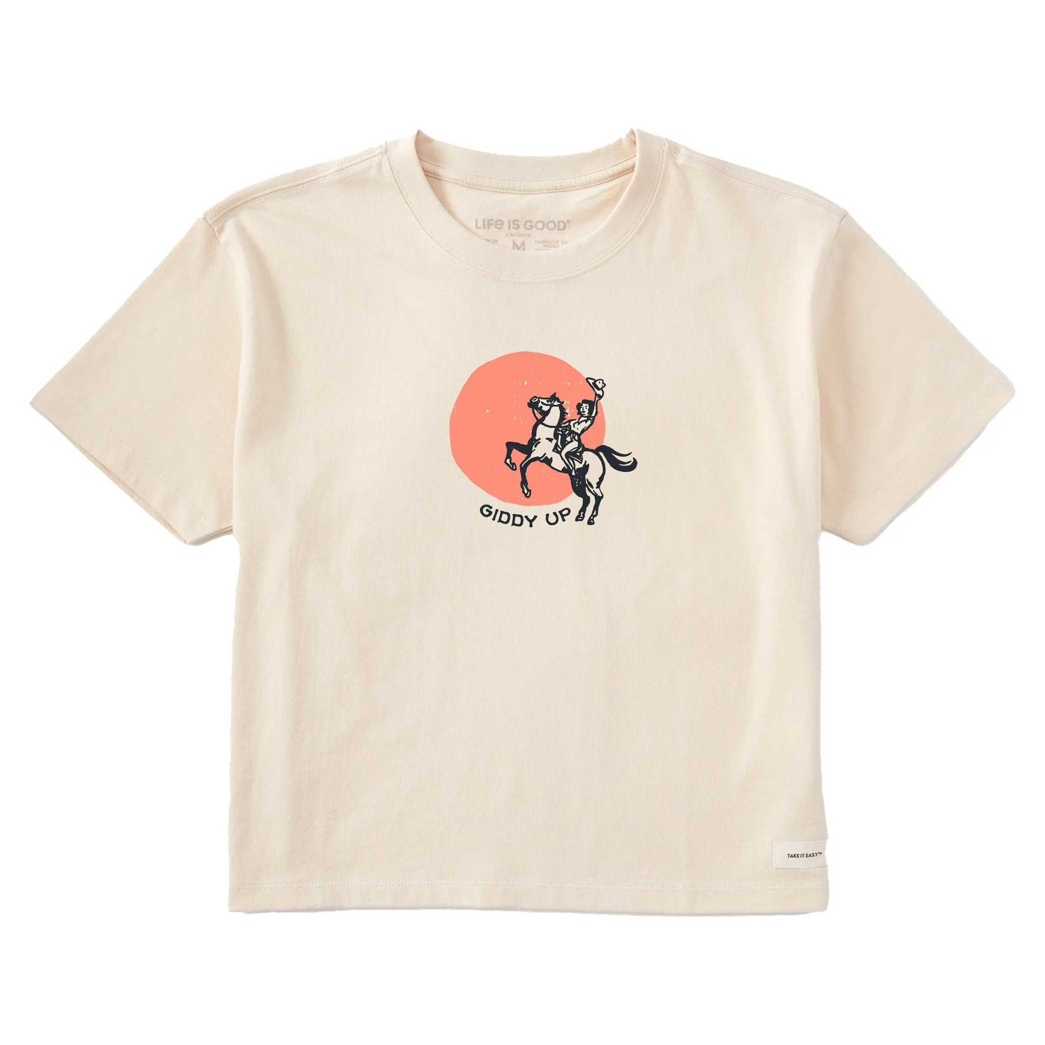 Women's Giddy Up Cowgirl Short Sleeve Crusher Boxy Tee Life is Good