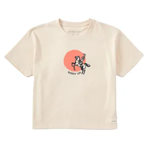 Women's Giddy Up Cowgirl Short Sleeve Crusher Boxy Tee Life is Good