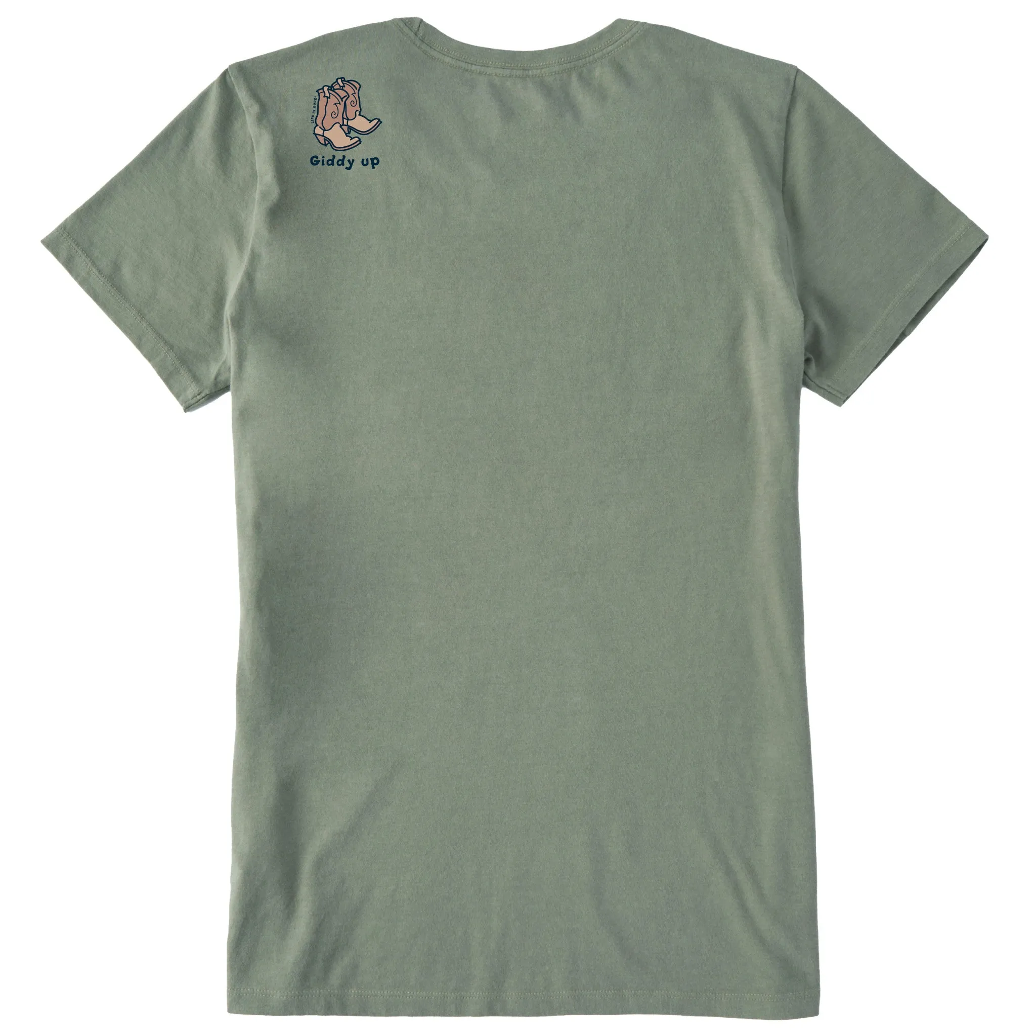 Women's Giddy Up Little Boots Short Sleeve Crusher Tee Life is Good