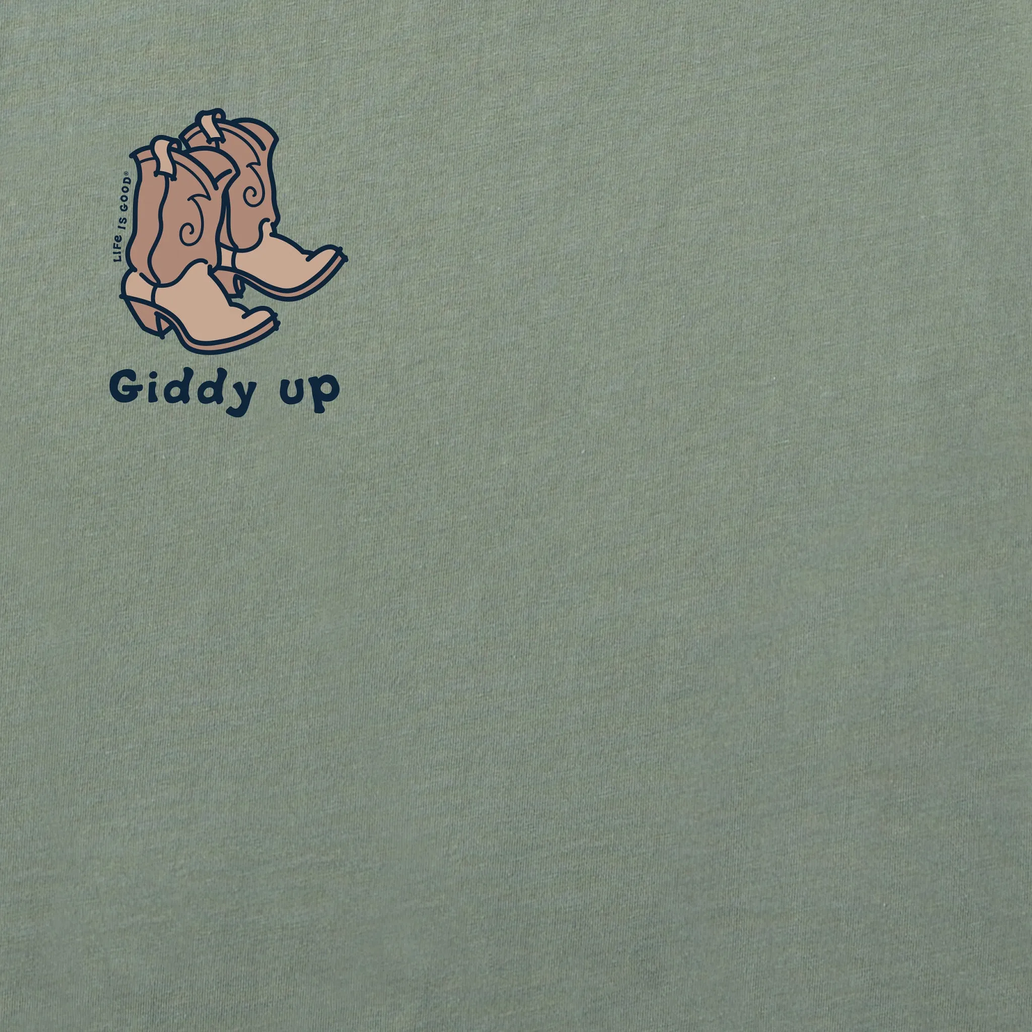 Women's Giddy Up Little Boots Short Sleeve Crusher Tee Life is Good