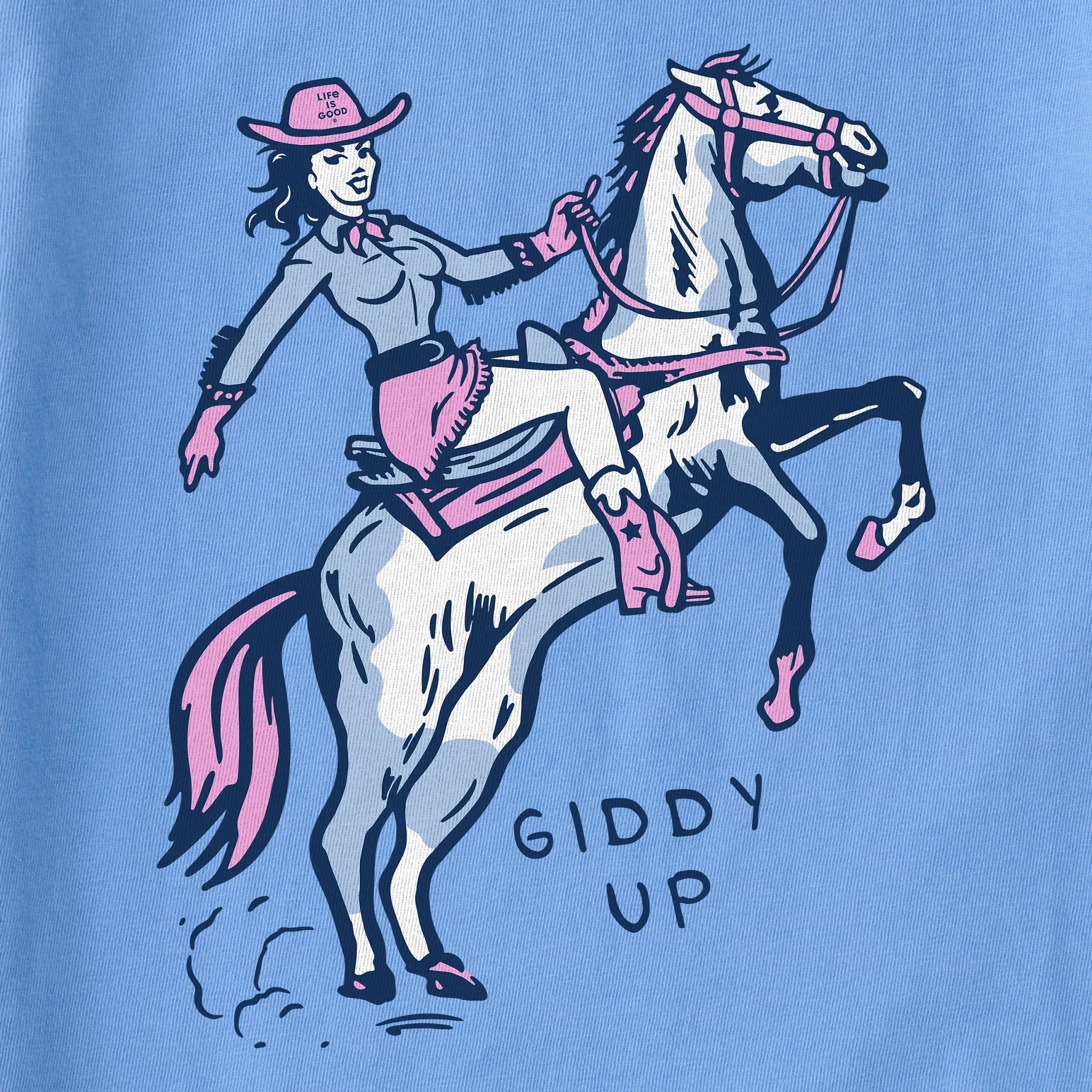Women's Giddy Up Long Sleeve Crusher Boxy Tee Life is Good