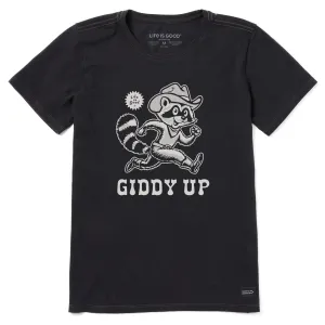Women's Giddy Up Raccoon Short Sleeve Tee Life is Good