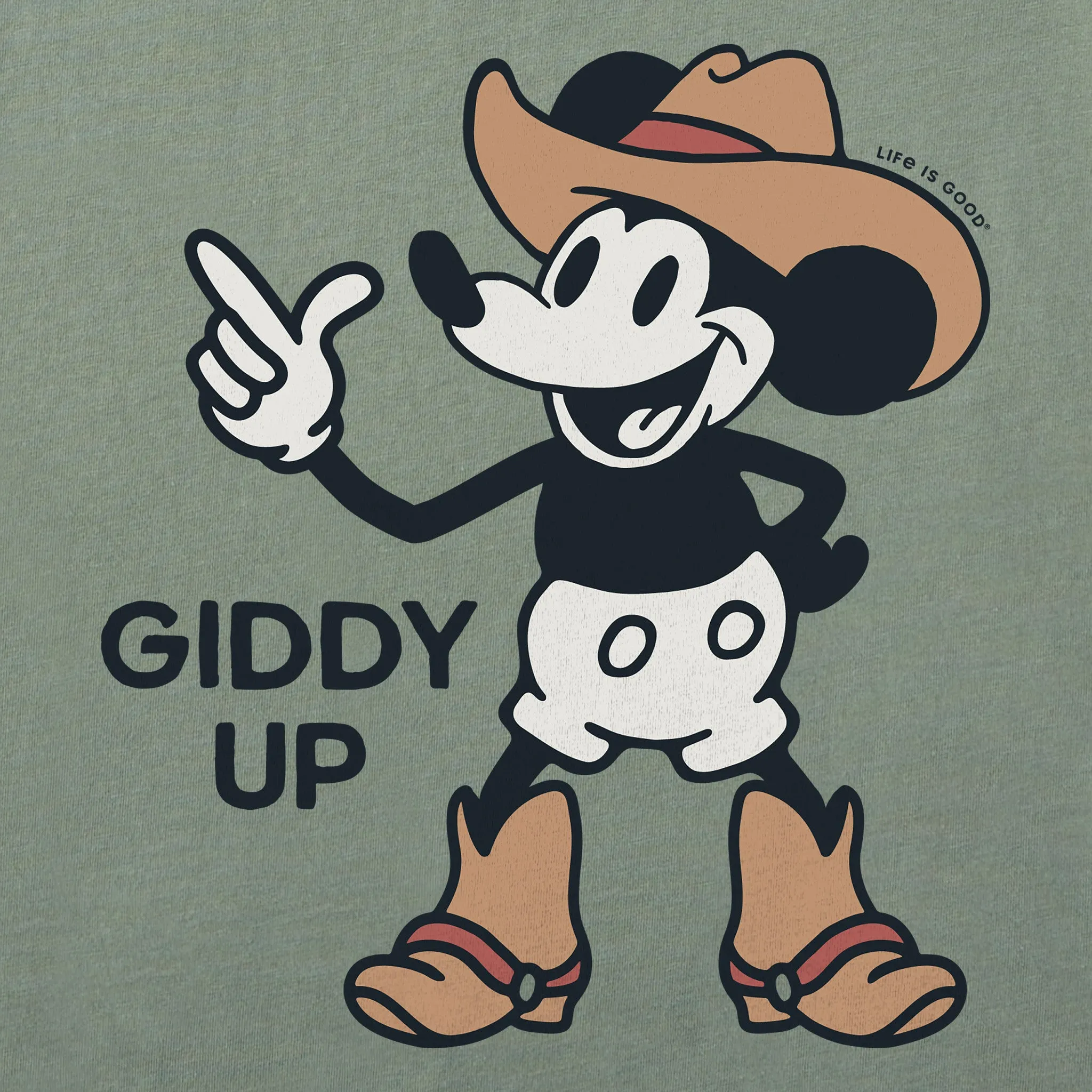 Women's Giddy Up Willie Short Sleeve Crusher Vee Life is Good