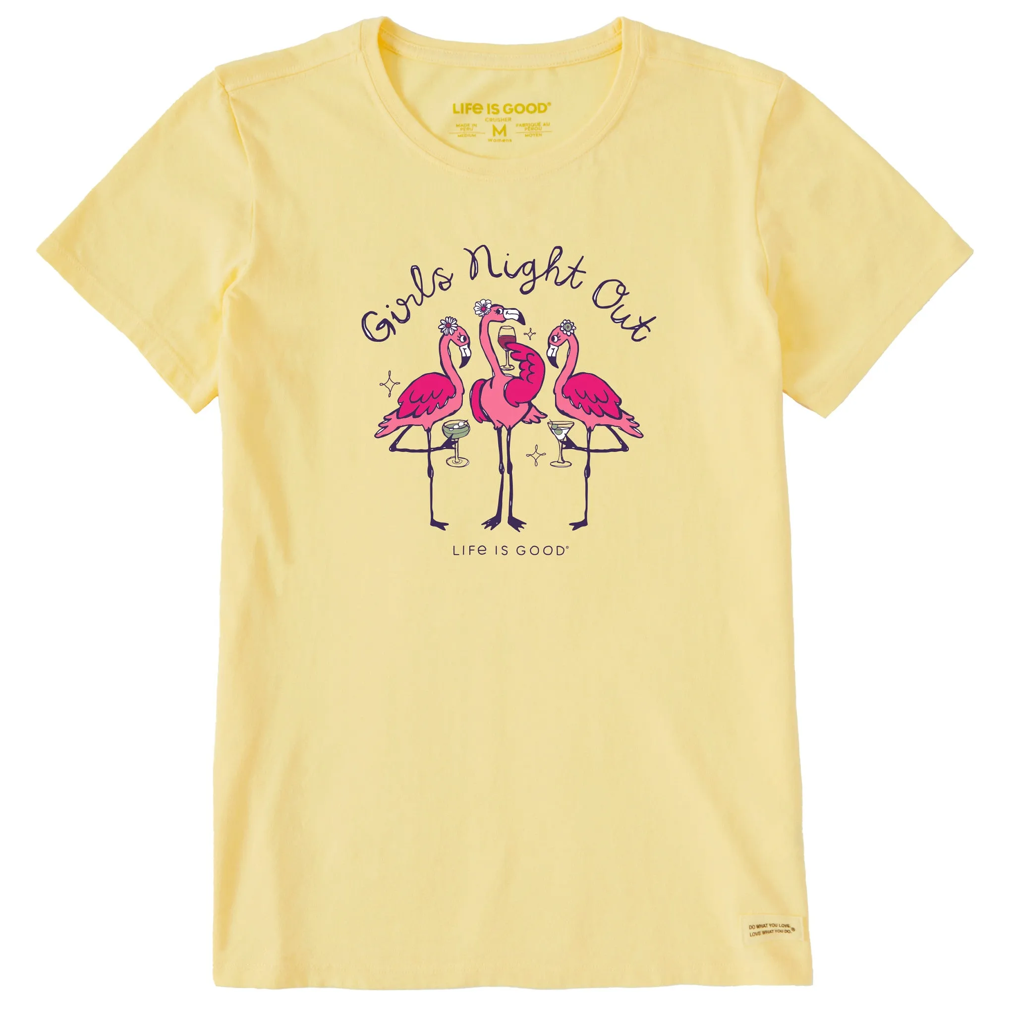 Women's Girls Night Out Flamingo Short Sleeve Tee Life is Good