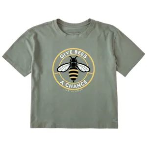 Women's Give Bees A Chance Coin Short Sleeve Boxy Tee Life is Good