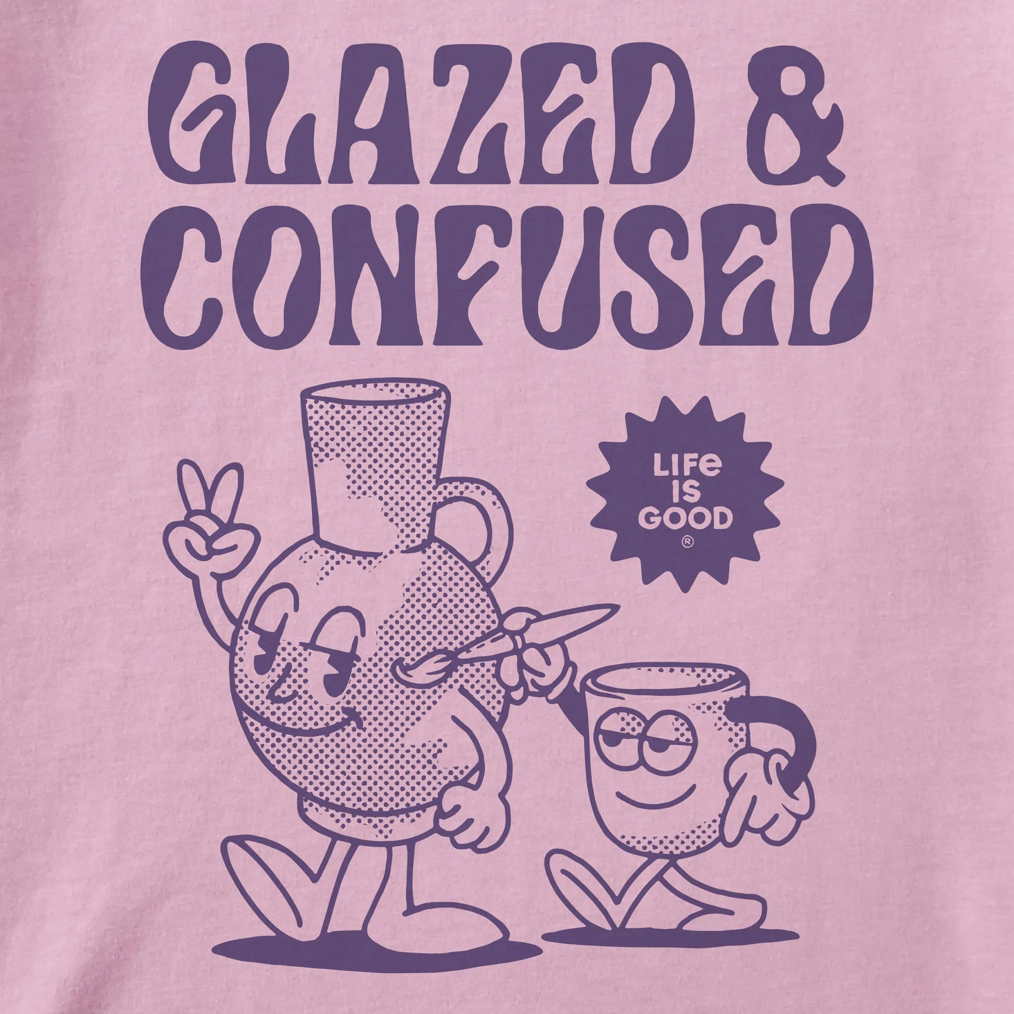 Women's Glazed & Confused Short Sleeve Crusher Boxy Tee Life is Good