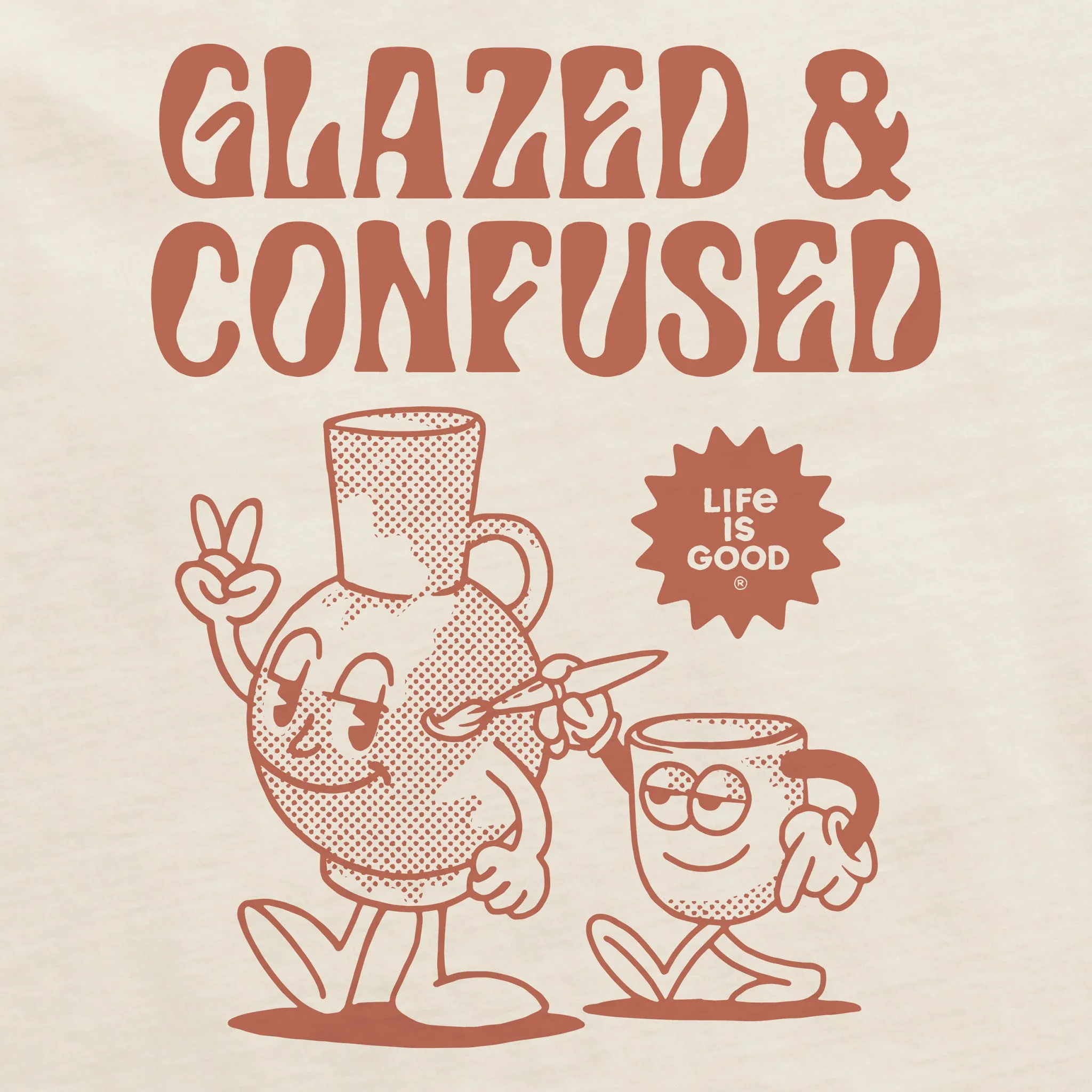 Women's Glazed & Confused Short Sleeve Crusher Tee Life is Good