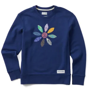 Women's Global Flower Simply True Fleece Crew Life is Good