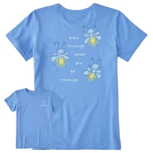 Women's Glow Through Fireflies Short Sleeve Tee Life is Good