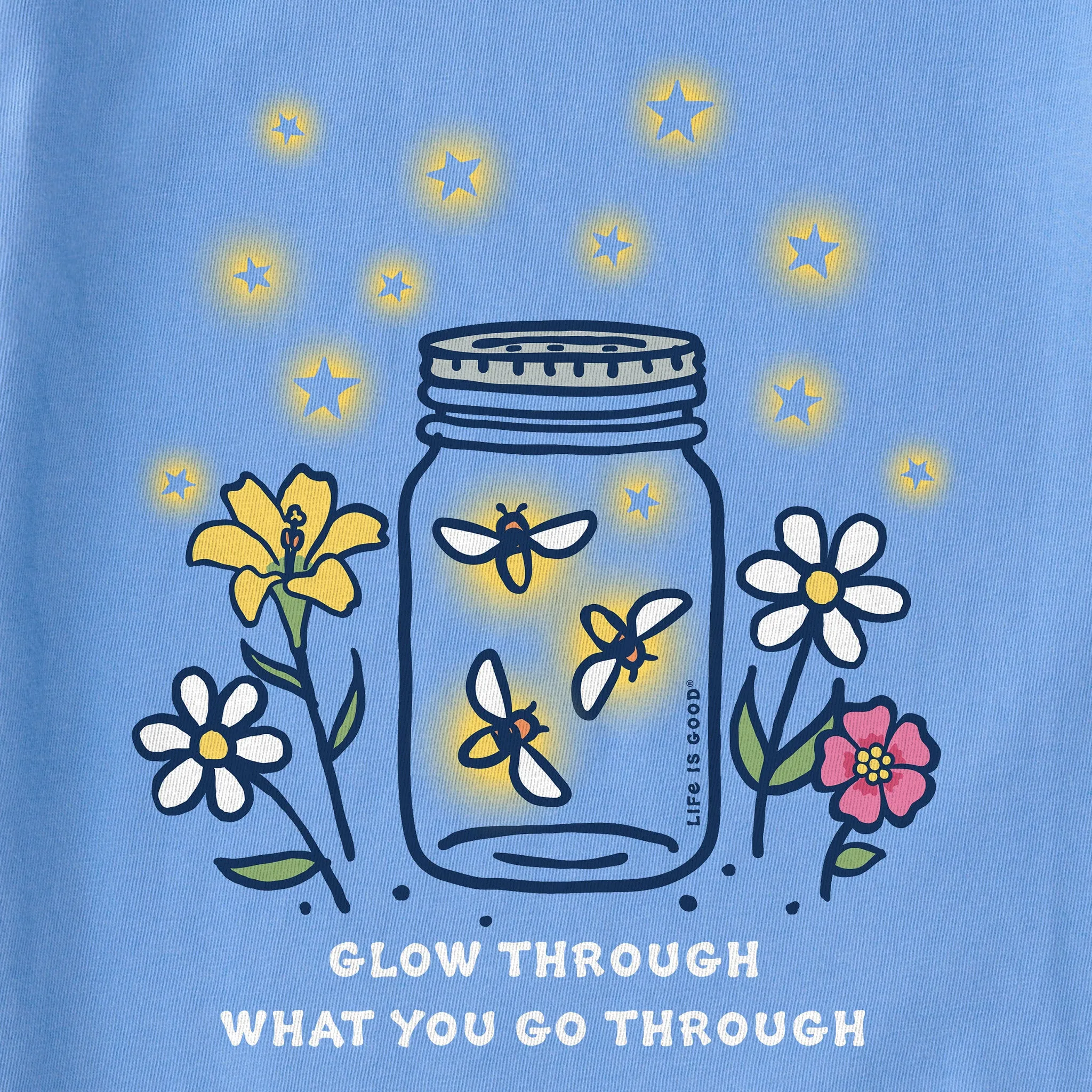 Women's Glow Through Mason Jar Short Sleeve Tee Life is Good