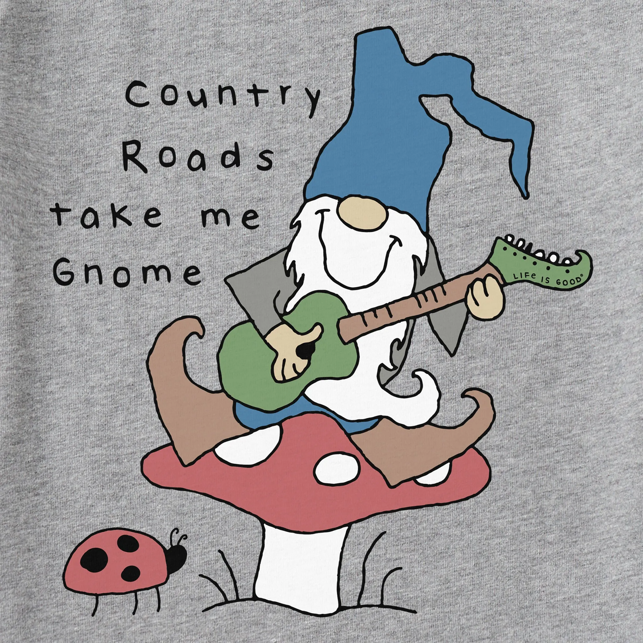 Women's Gnome Country Roads Short Sleeve Vee Life is Good