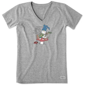 Women's Gnome Country Roads Short Sleeve Vee Life is Good