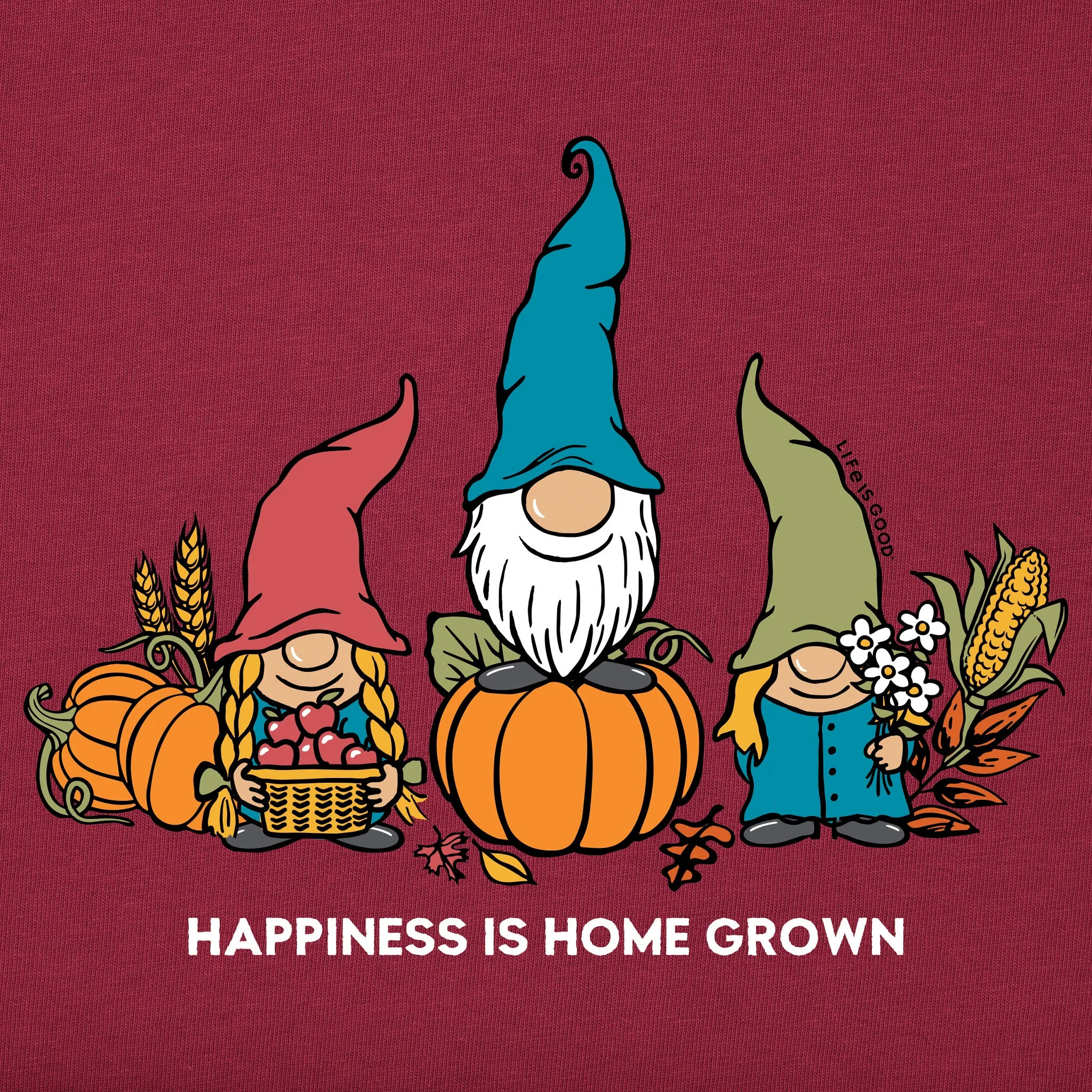 Women's Gnome Home Grown Long Sleeve Crusher Tee Life is Good
