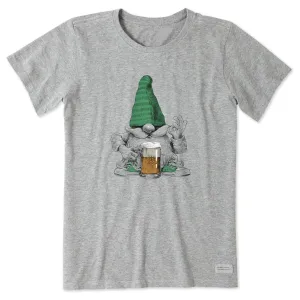 Women's Gnome w Beer Short Sleeve Tee Life is Good