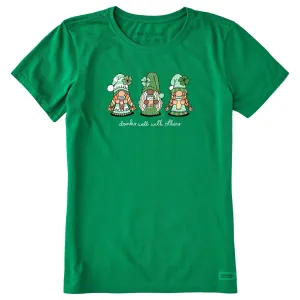 Women's Gnomes Drinks Well With Others Short Sleeve Crusher Tee Life is Good