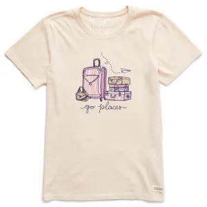 Women's Go Places Luggages Short Sleeve Crusher Tee Life is Good