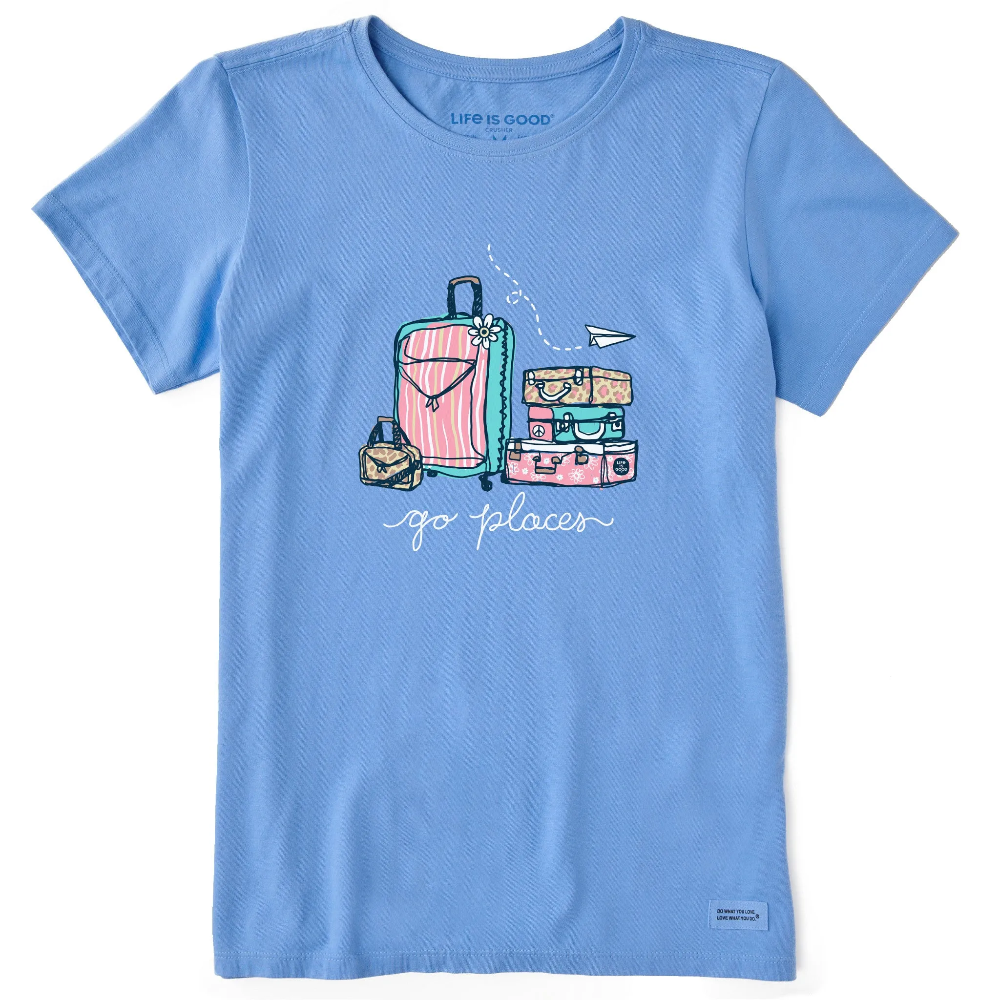 Women's Go Places Luggages Short Sleeve Crusher Tee Life is Good