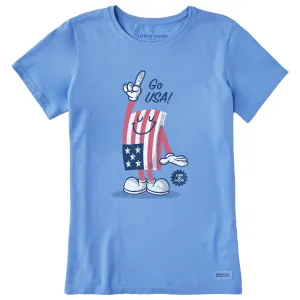 Women's Go USA Flag Guy Short Sleeve Tee Life is Good