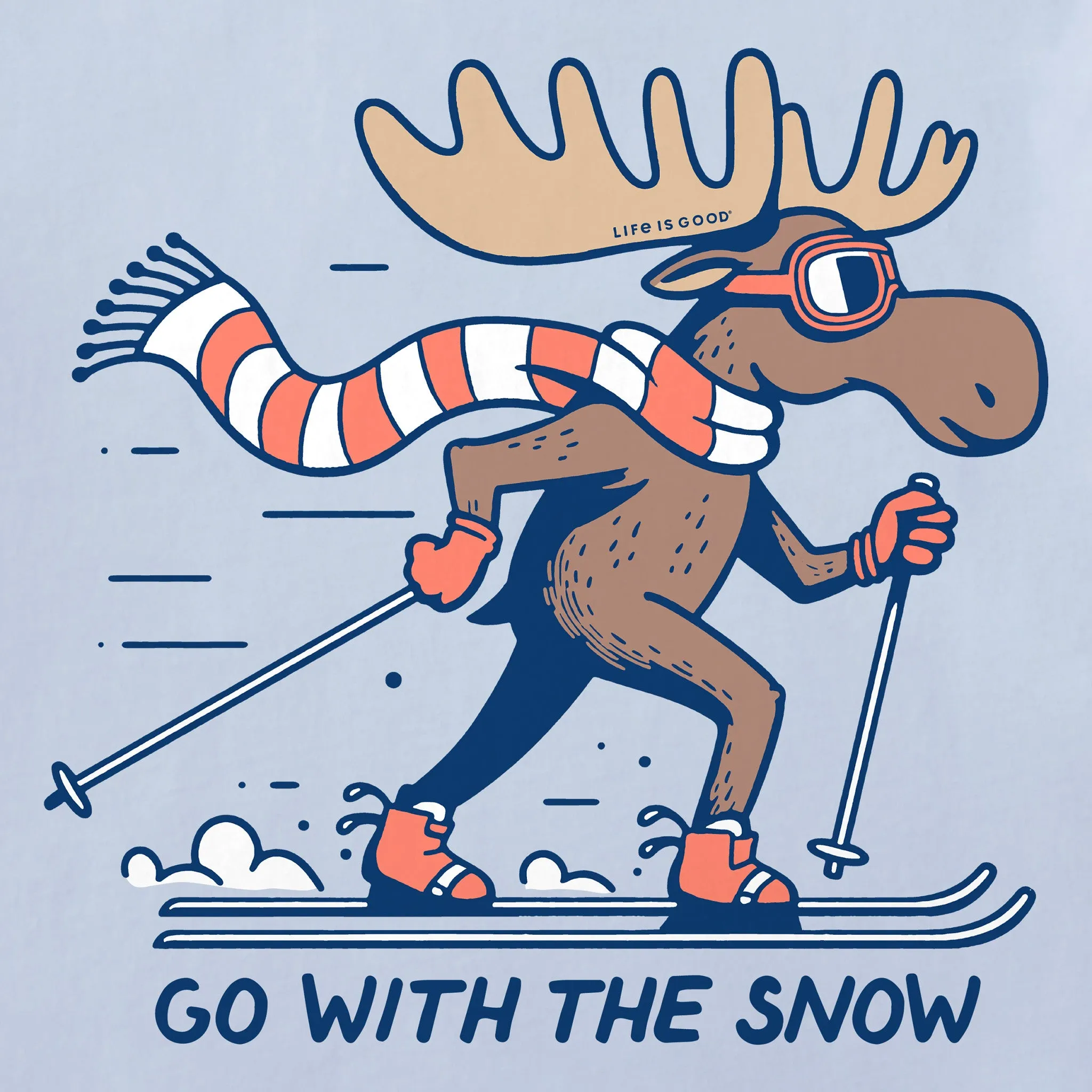 Women's Go With the Snow Short Sleeve Crusher Tee Life is Good