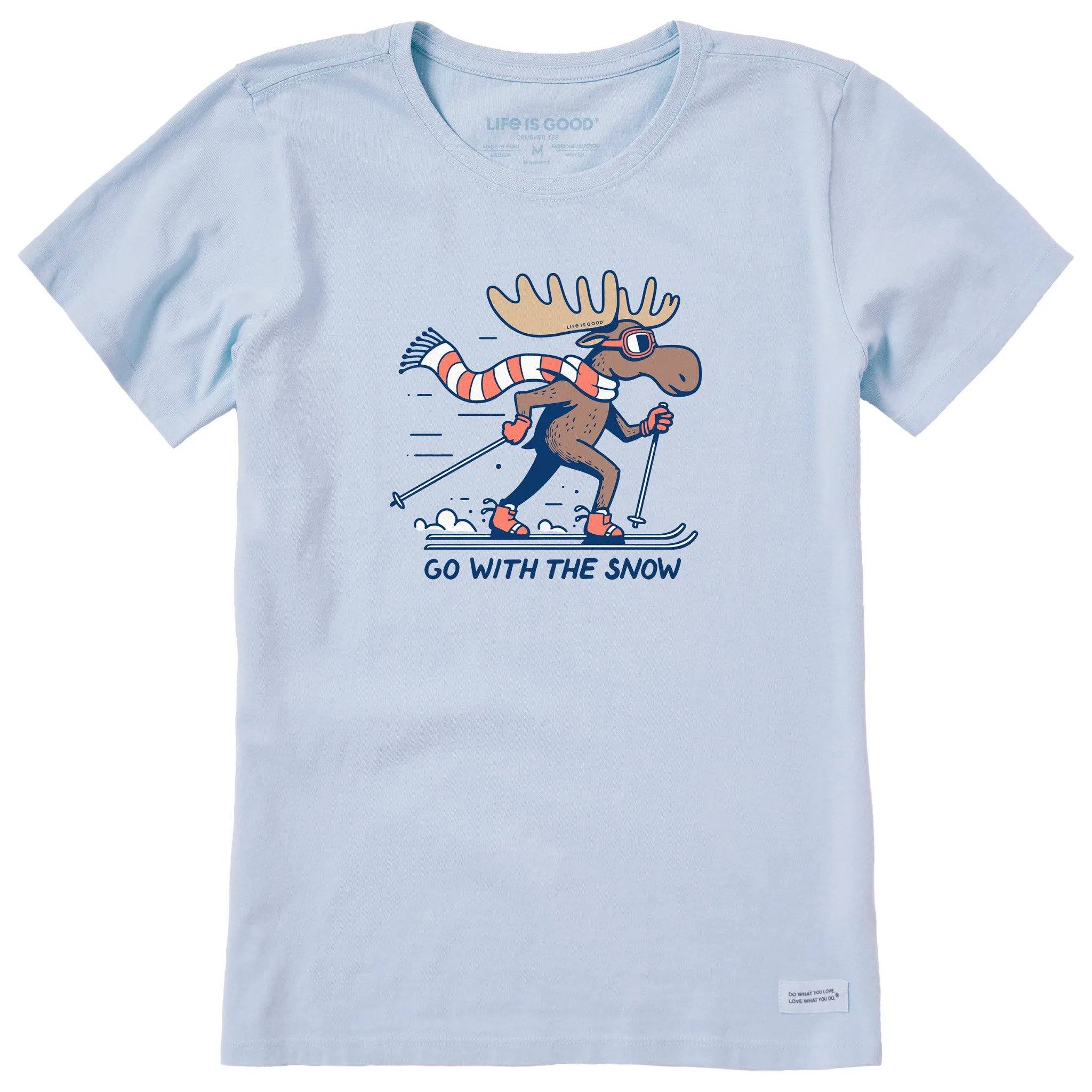 Women's Go With the Snow Short Sleeve Crusher Tee Life is Good