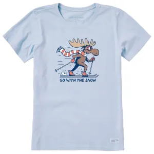 Women's Go With the Snow Short Sleeve Crusher Tee Life is Good