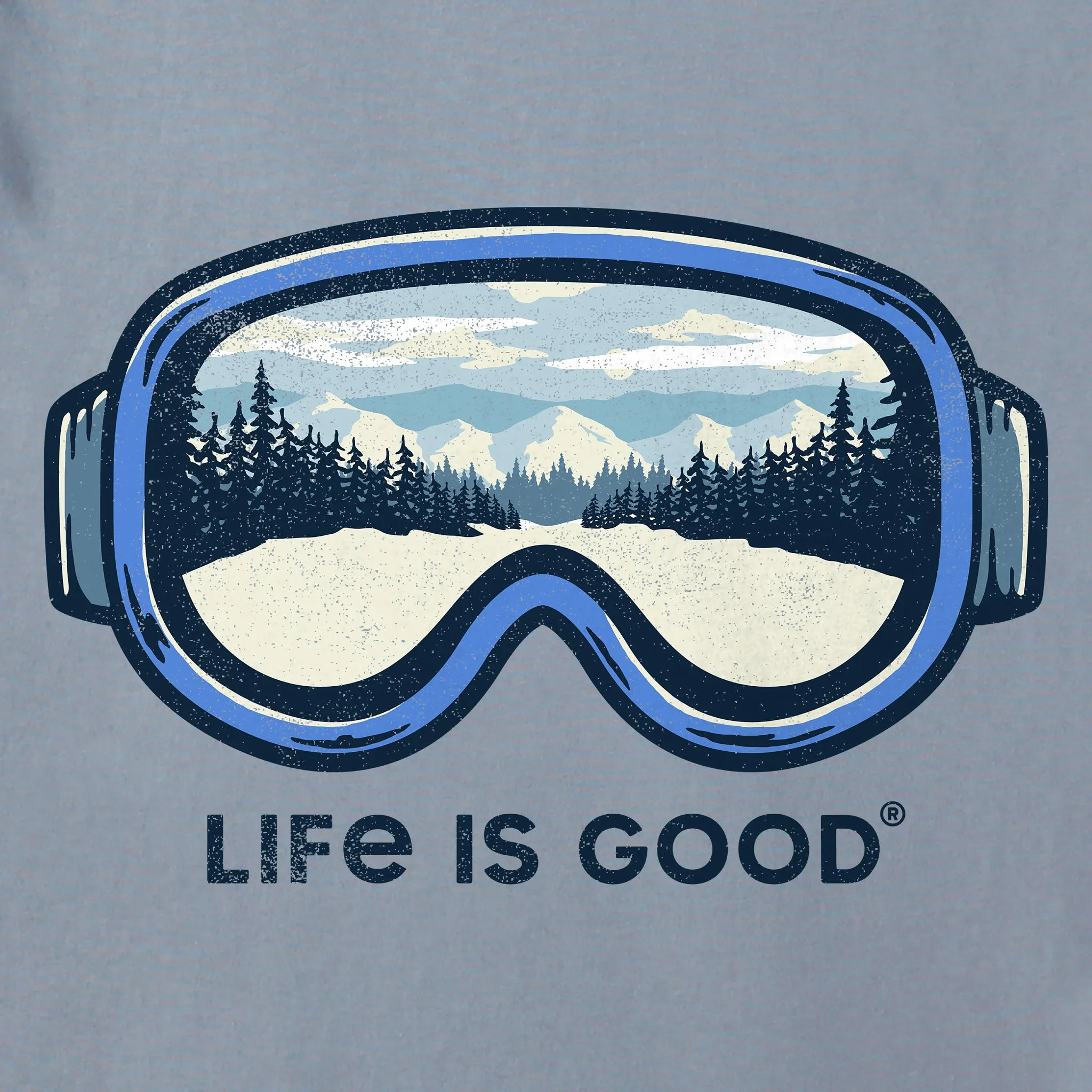 Women's Goggles Trail View Long Sleeve Crusher Tee Life is Good