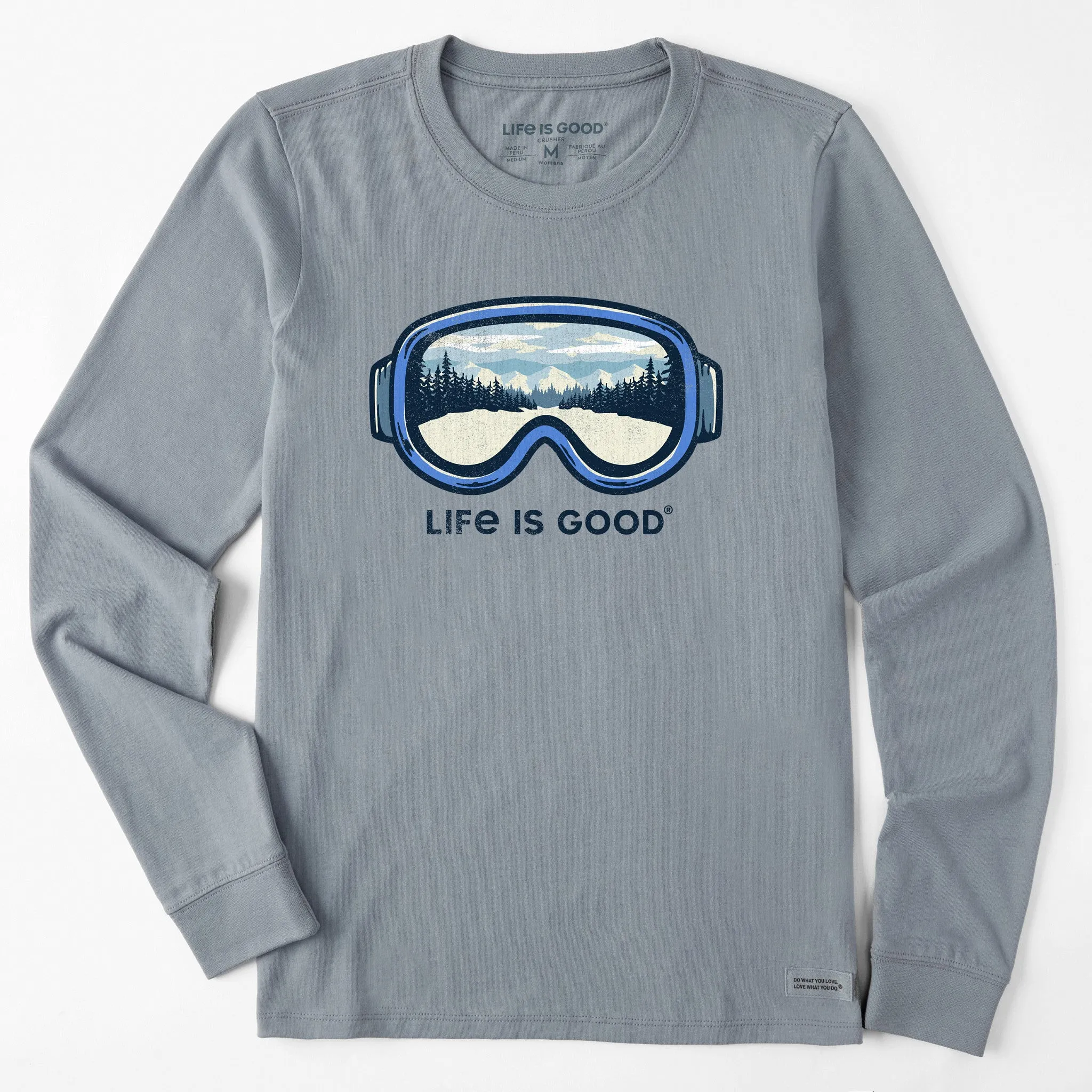 Women's Goggles Trail View Long Sleeve Crusher Tee Life is Good