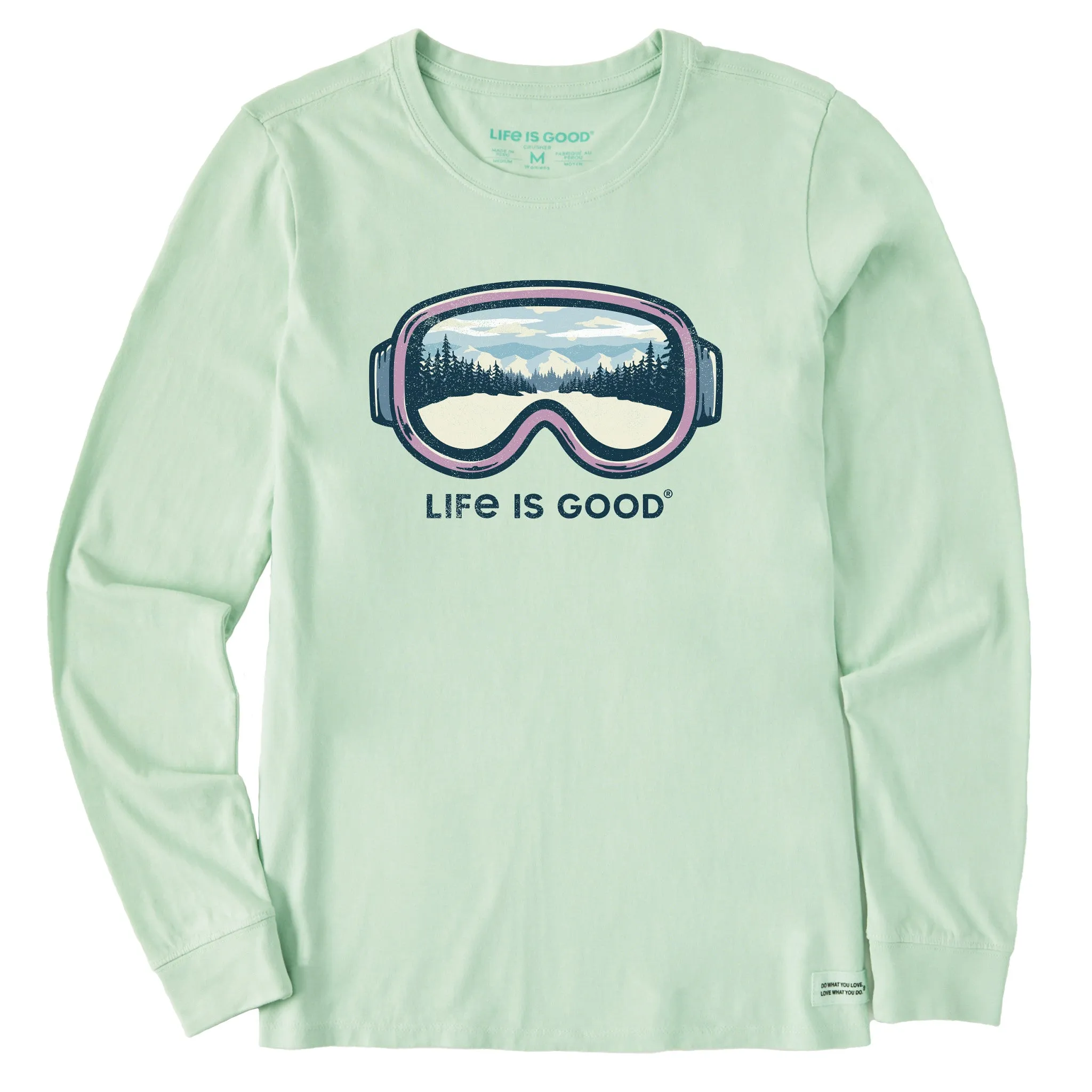 Women's Goggles Trail View Long Sleeve Crusher Tee Life is Good