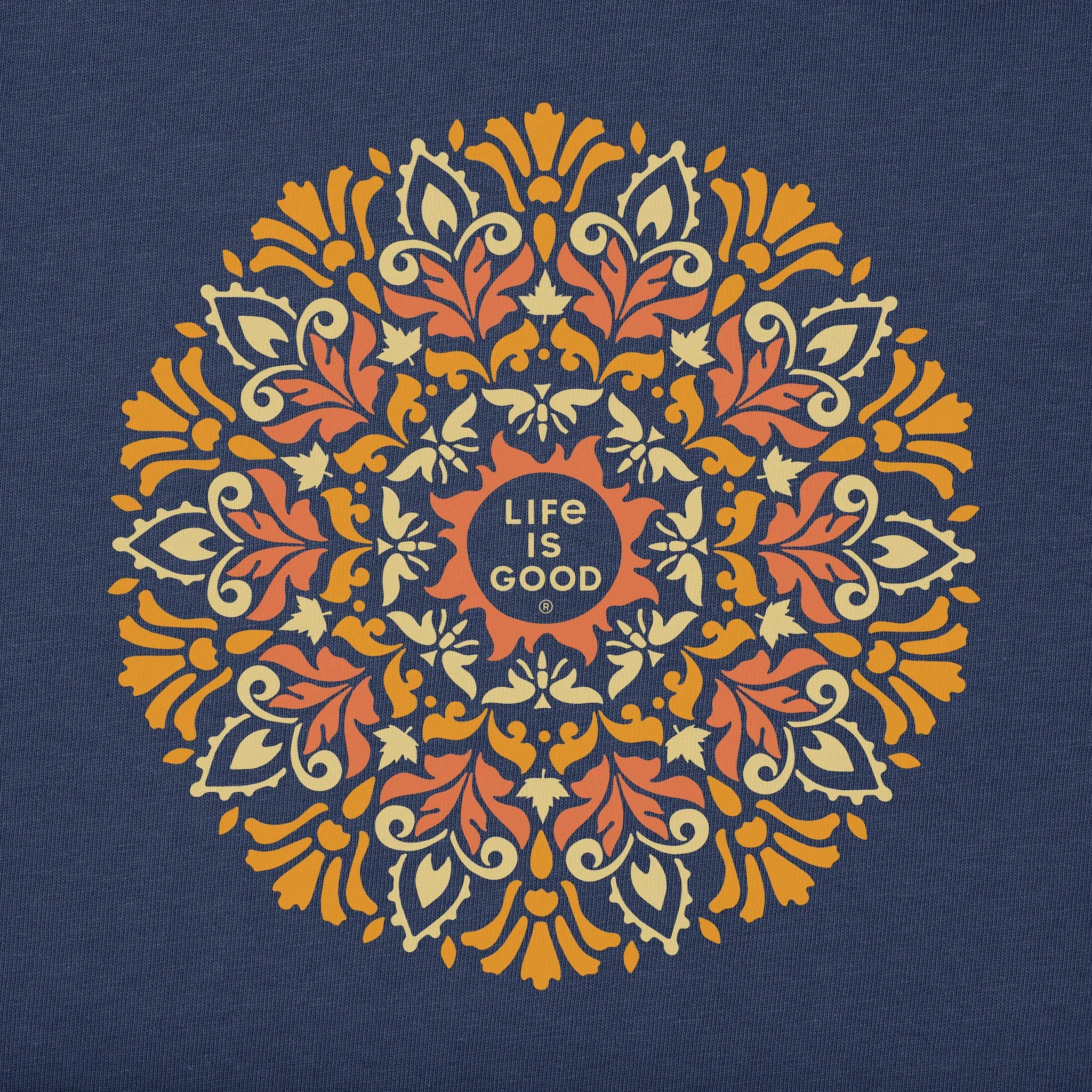 Women's Golden Mandala Long Sleeve Crusher Tee Life is Good