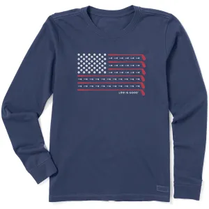 Women's Golf Flag Long Sleeve Crusher Tee Life is Good