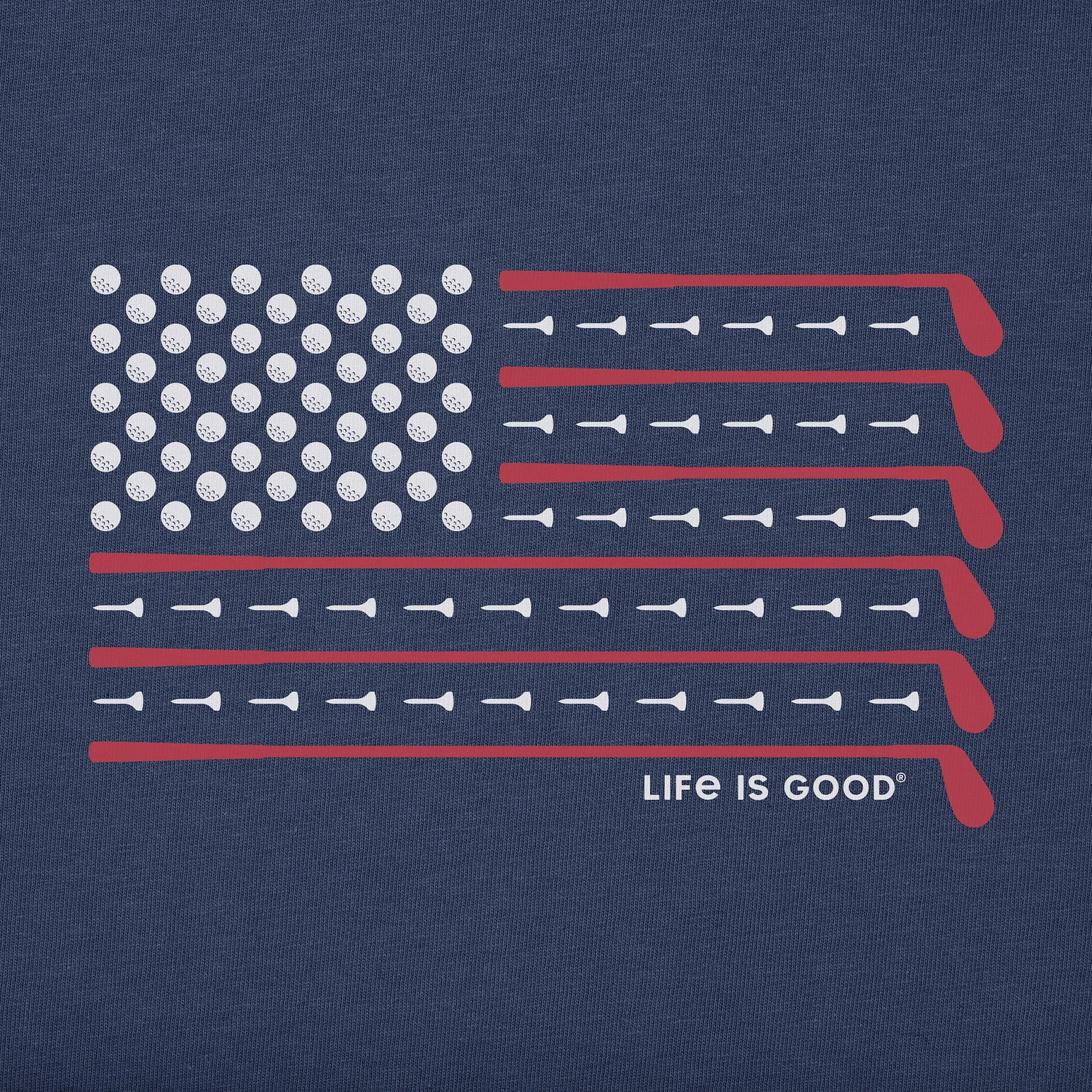 Women's Golf Flag Simply True Fleece Hoodie Life is Good