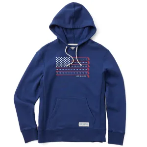 Women's Golf Flag Simply True Fleece Hoodie Life is Good