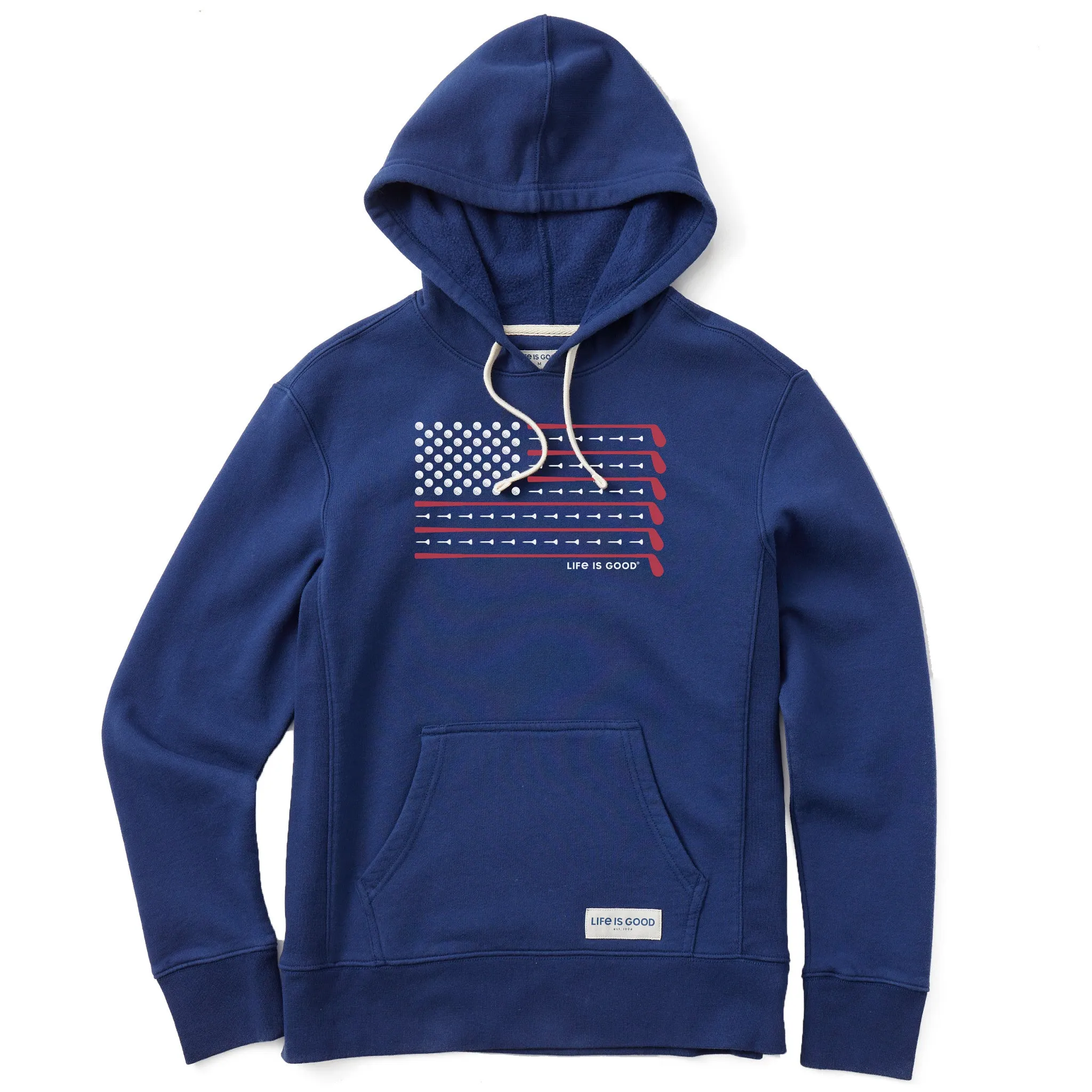 Women's Golf Flag Simply True Fleece Hoodie Life is Good