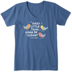Women's Gonna Be Alright Short Sleeve Vee Life is Good