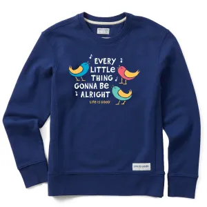 Women's Gonna Be Alright Simply True Fleece Crew Life is Good