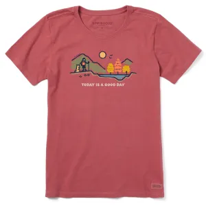 Women's Good Day Fall Vista Short Sleeve Crusher Tee Life is Good